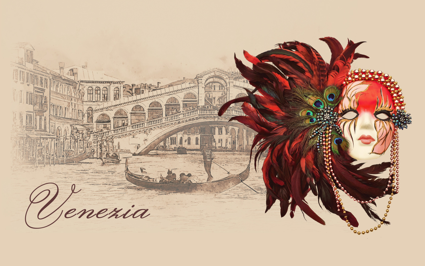 Венецианская Маска Fiori D`Arancio Ilaria Swarovski для роскошного изящества