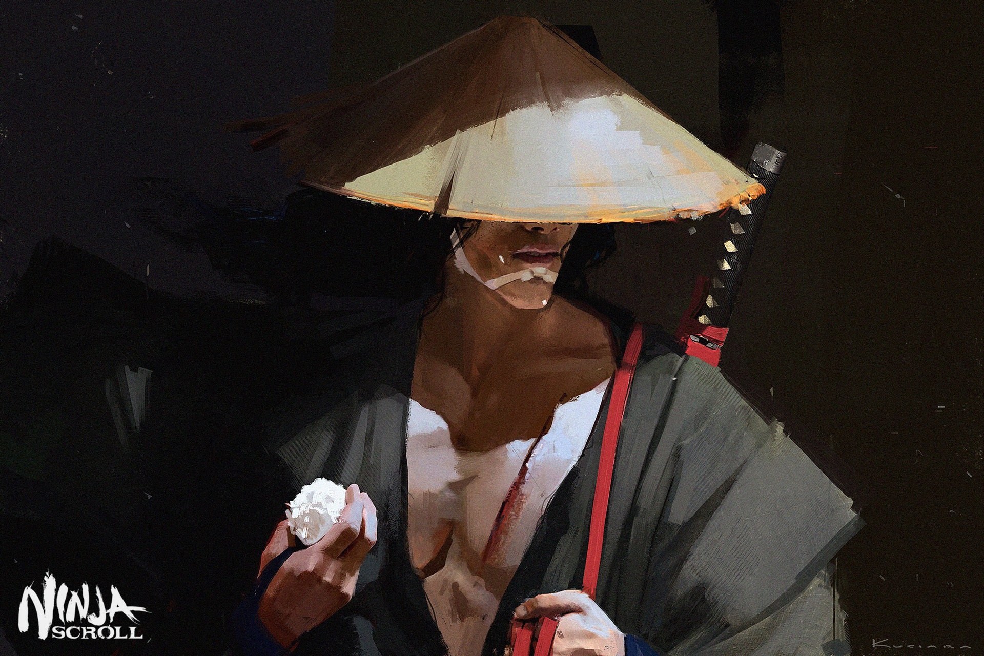 Молодую японку в шляпе ебет мужик в маске
