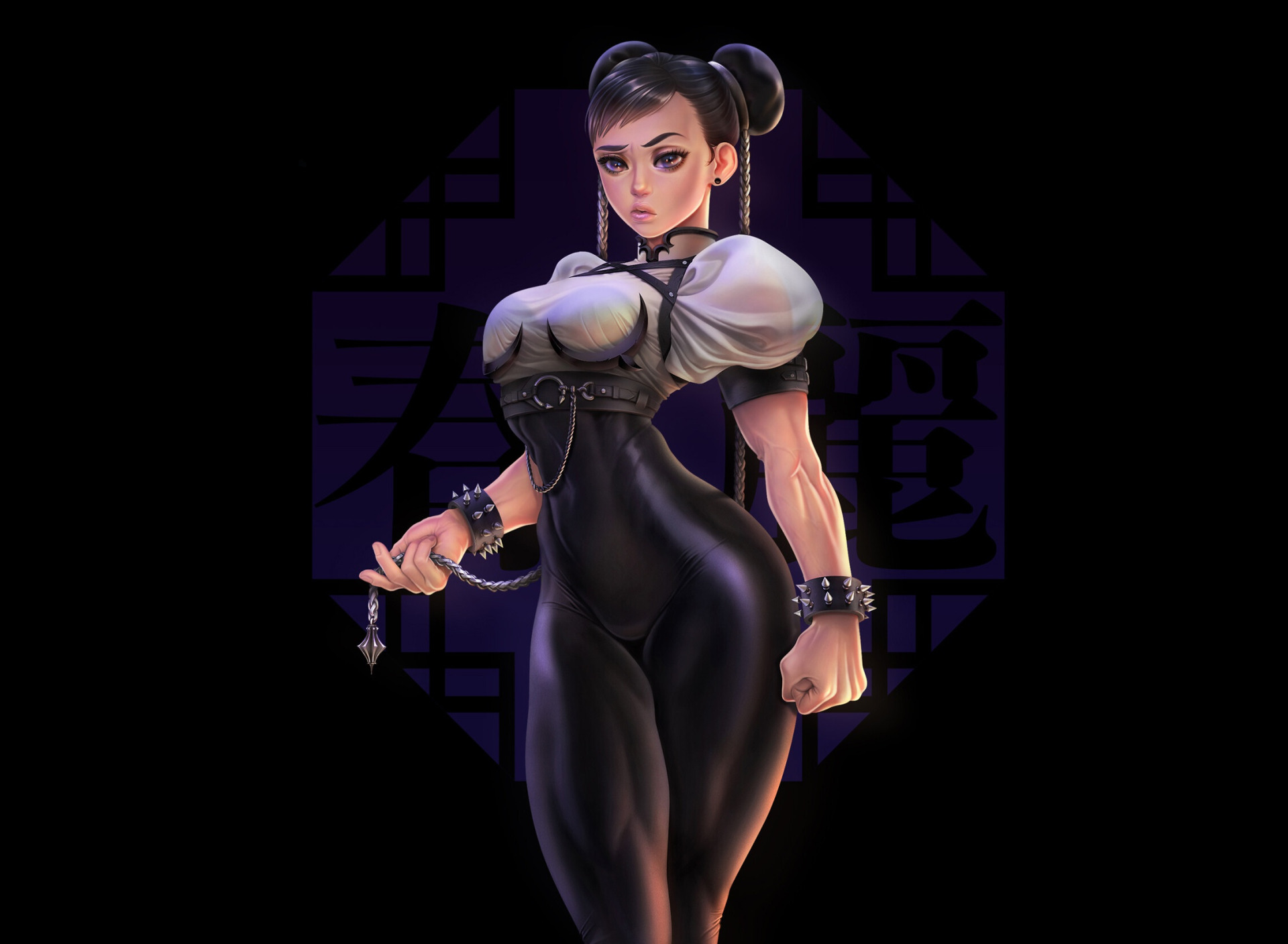 Girl, Sexy, Asian, Background, Illustration, Street Fighter, Chun-Li, Minim...