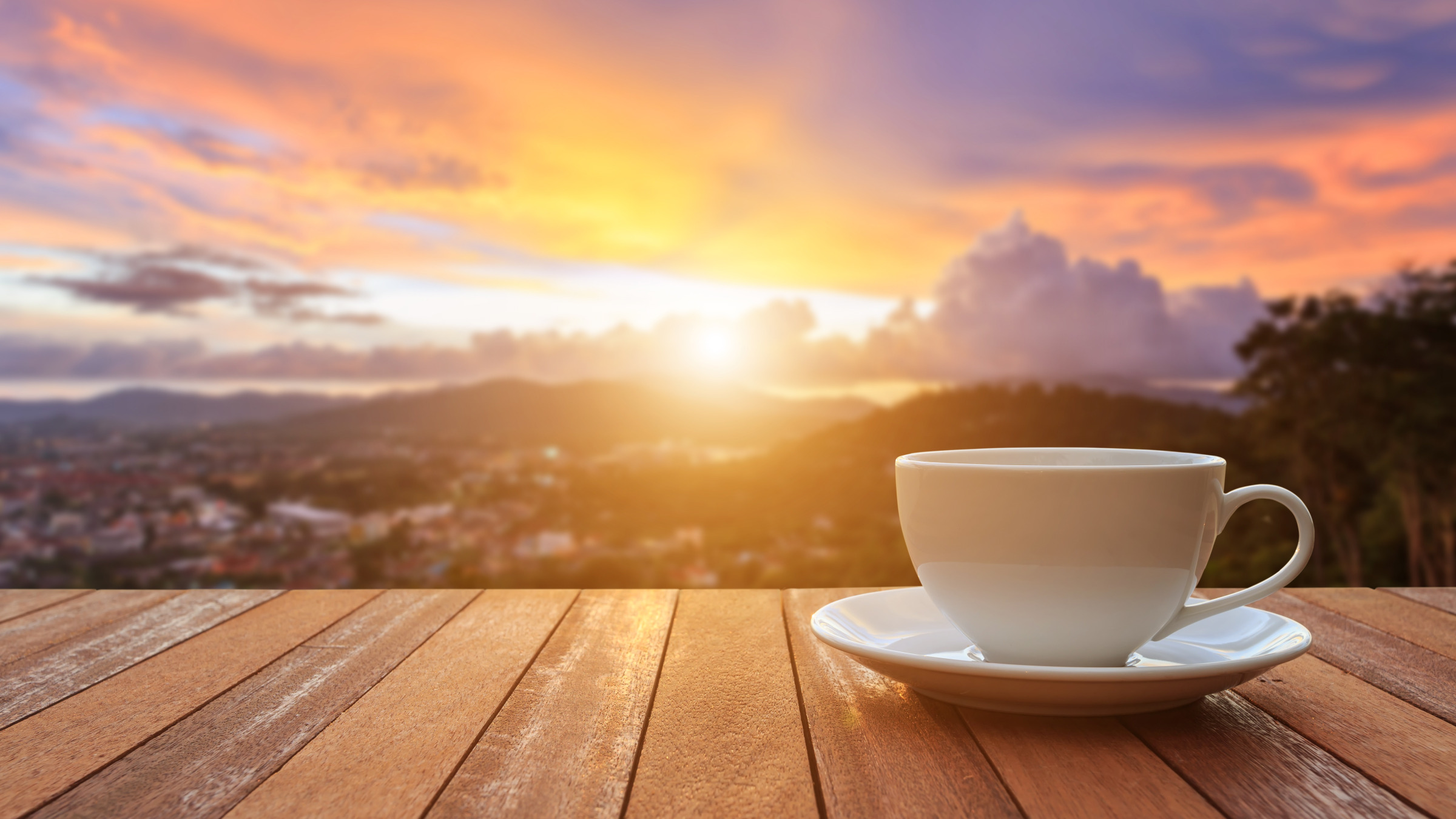 Скачать обои восход, кофе, утро, чашка, веранда, cup, sunrise, coffee, good ...