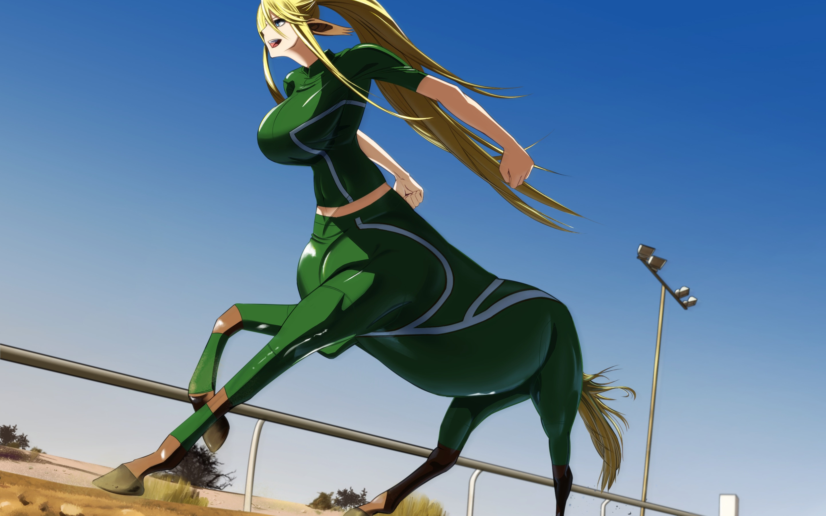 Centaurs in anime - 🧡 Safebooru - 1girl ascot bare shoulders black skirt b...