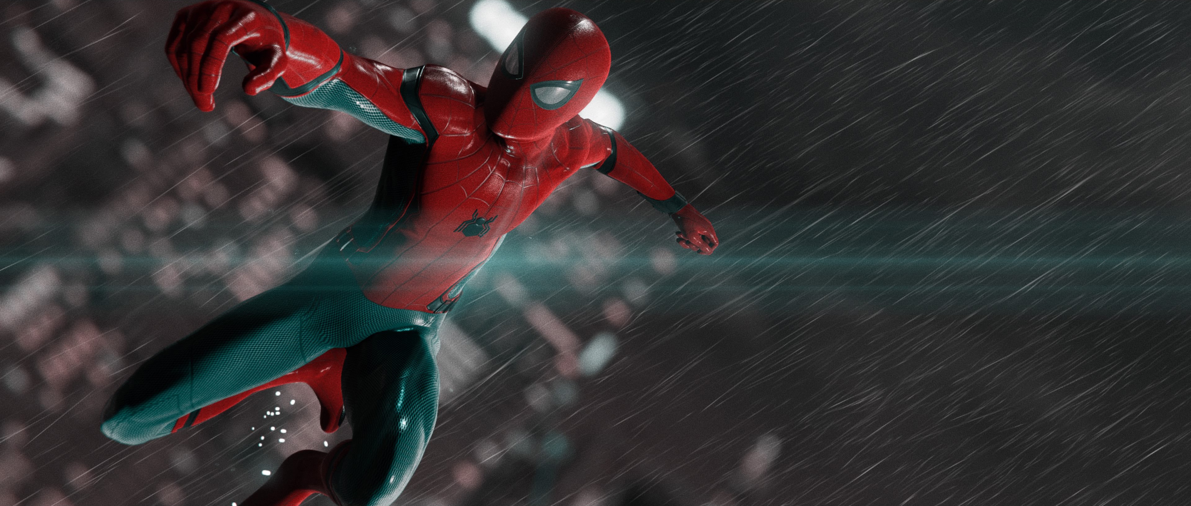 New York, Rain, Spider Man, PS4, Playstation 4 Pro, Marvel's Spider-Ma...