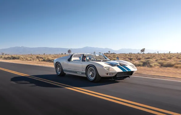 Картинка дорога, Roadster, водитель, 1965, Ford GT40, Prototype (GT108)
