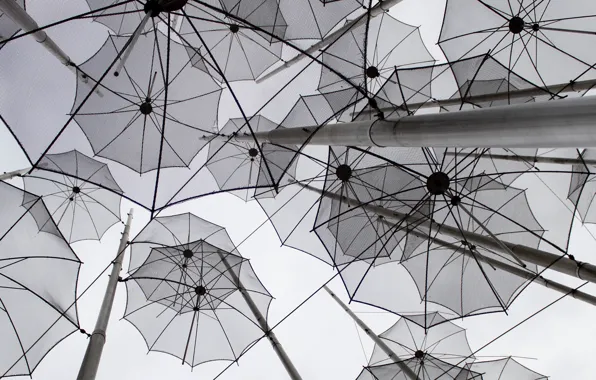 Картинка decoration, umbrellas, gray, miscellaneous, 2k hd background