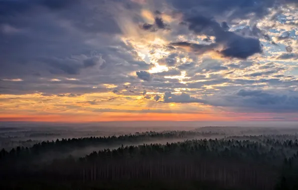 Картинка Lietuva, saulėlydis, gamta