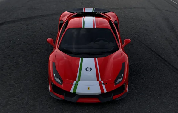 Картинка Ferrari, вид спереди, 2019, 488 Pista Piloti Ferrari