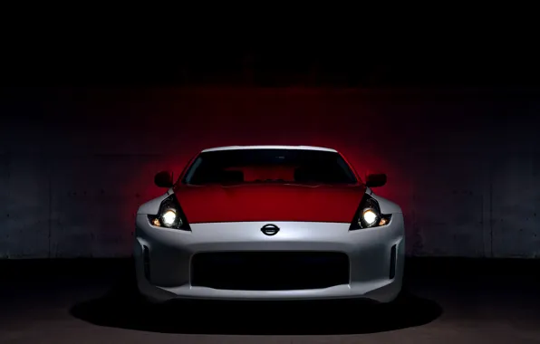 Картинка свет, купе, Nissan, вид спереди, красно-белый, 370Z, 50th Anniversary Edition, 2020, 2019