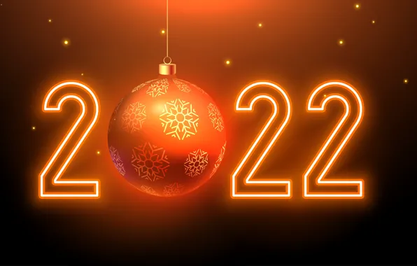 Картинка фон, шар, шарик, Рождество, цифры, Новый год, 2022