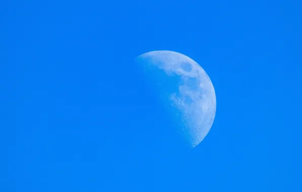 Картинка небо, луна, день