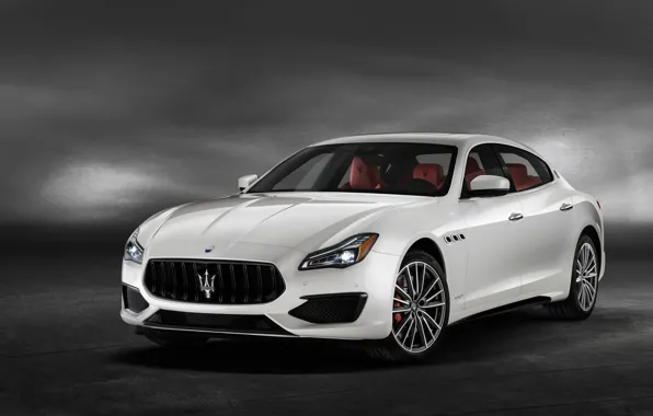 Картинка авто, Maserati, Quattroporte, белая, GranSport
