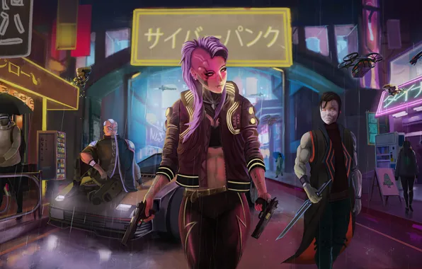Картинка rpg, video game, night city, CD Projekt RED, Cyberpunk 2077, Cyberpunk