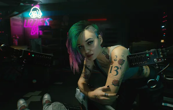 Картинка Girl, Games, Neon, Cyberpunk 2077