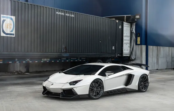 Картинка Lamborghini, Italy, White, Aventador, VAG, Sight