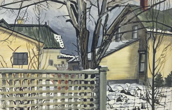 Картинка 1935, Charles Ephraim Burchfield, Evening-Early Winter