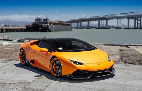 Картинка Lamborghini, Orange, VAG, Performante, Huracan