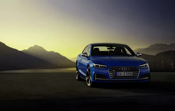 Картинка горы, синий, Audi, купе, Audi A5, Coupe, Audi S5, 2019