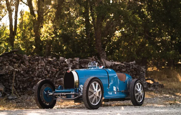 Картинка Ретро, Blue, 1927, Спортивный автомобиль, Bugatti Type 35C