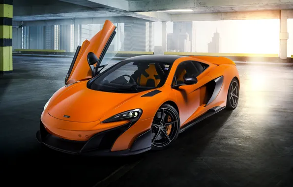 Картинка McLaren, Orange, Door, Super Car, Sight