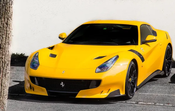 Картинка Ferrari, yellow, F12, TDF