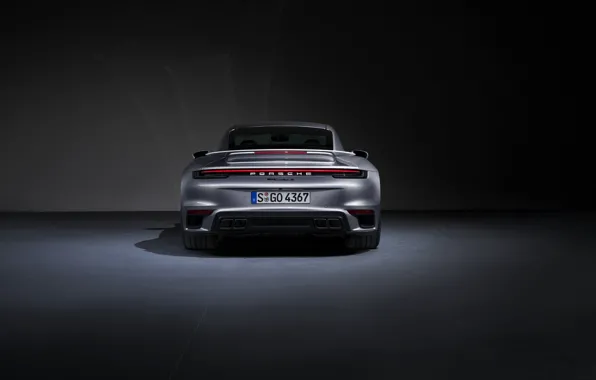 Картинка 911, Porsche, вид сзади, Turbo S, 2020, 992