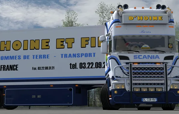 Картинка тягач, Scania, Euro truck simulator 2