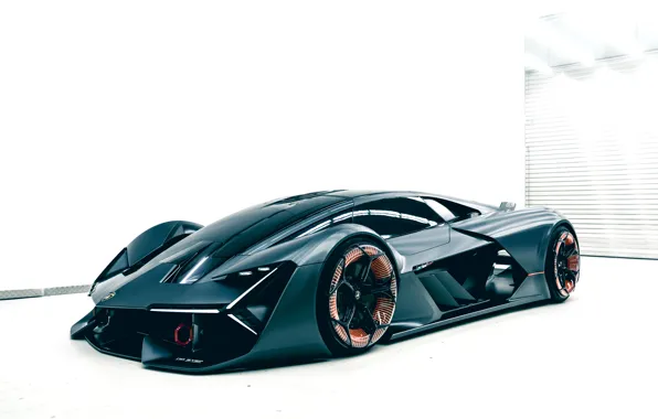 Картинка фон, Lamborghini, помещение, 2017, Terzo Millennio Concept, не тёмный