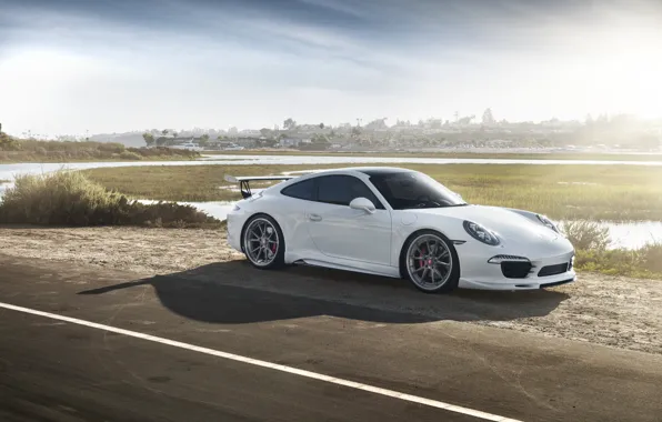 Картинка 911, Porsche, White, VAG, Carrera 4S