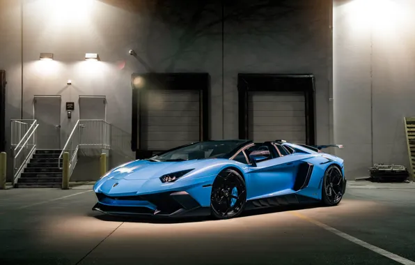 Картинка Lamborghini, Light, Blue, Aventador, VAG