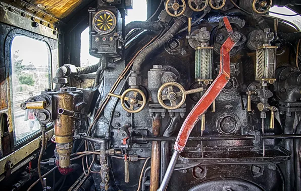 Картинка old, train, locomotive, engine