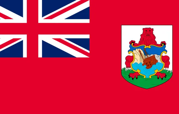 Картинка флаг, герб, flag, бермуды, bermuda, бермудские острова