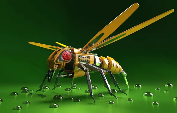 Картинка оса, робот, насекомое