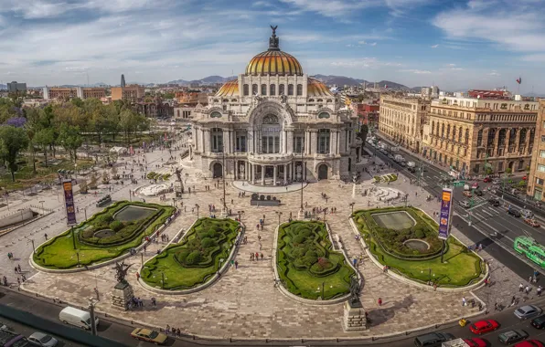 Картинка здания, площадь, Мексика, Мехико