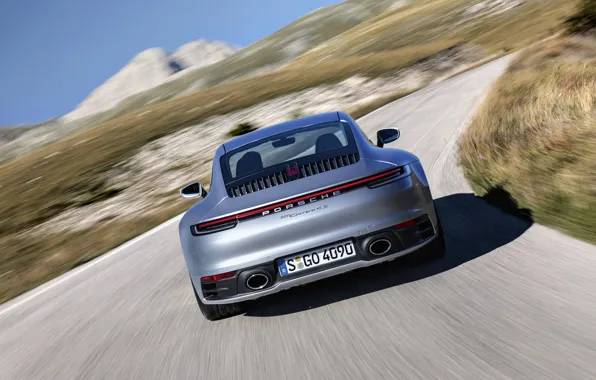 Картинка купе, 911, Porsche, корма, Carrera 4S, 992, 2019