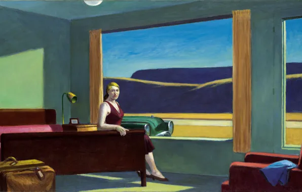 Картинка 1957, Edward Hopper, Western Motel
