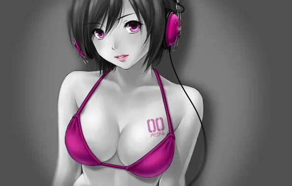Картинка girl, vocaloid, anime, headphones, meiko, fiusha