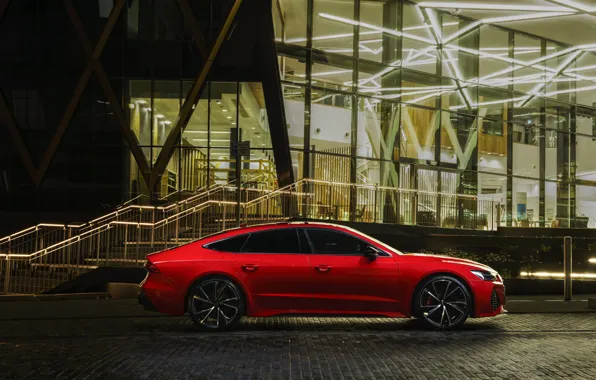 Картинка Audi, вид сбоку, RS 7, 2020, UK version, RS7 Sportback