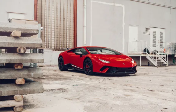 Картинка Lamborghini, Italy, RED, VAG, Performante, Huracan