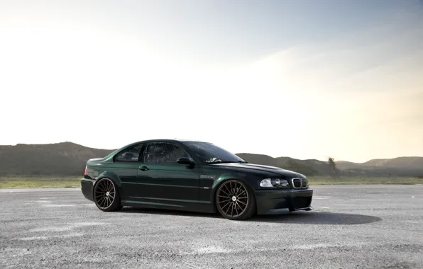 Картинка BMW, E46, Wheels, Bronze, M3, Dark green
