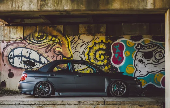 Картинка car, Subaru, Impreza, graffiti