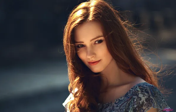Картинка girl, photo, model, redhead, sunlight, portrait, depth of field, MWL Photo, Aleksandra Girskaya, Alexandra Girskaya