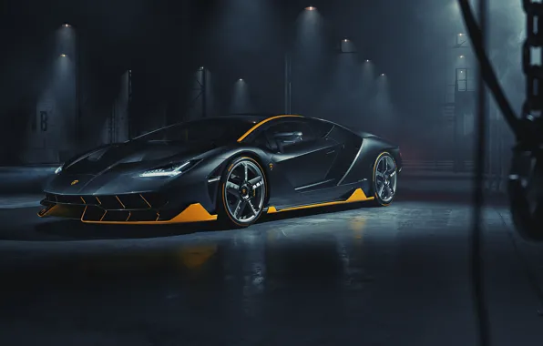 Картинка темный фон, Lamborghini, автомобиль, Centenario