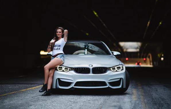 Картинка BMW, Girl, Light, Beautiful, Silver, F82, LED