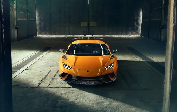 Картинка Lamborghini, вид спереди, 2018, Performante, Novitec, Huracan