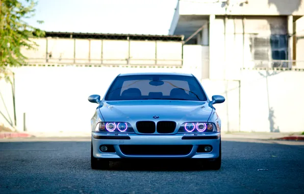 Картинка BMW, E39, Silver, M5, Front view