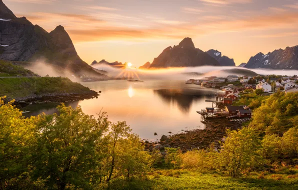 Картинка Норвегия, Lofoten Islands, Reine