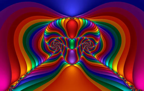 Картинка фракталы, радуга, rainbow, компьютерная графика, fractals, игра цвета, color game, computer graphics