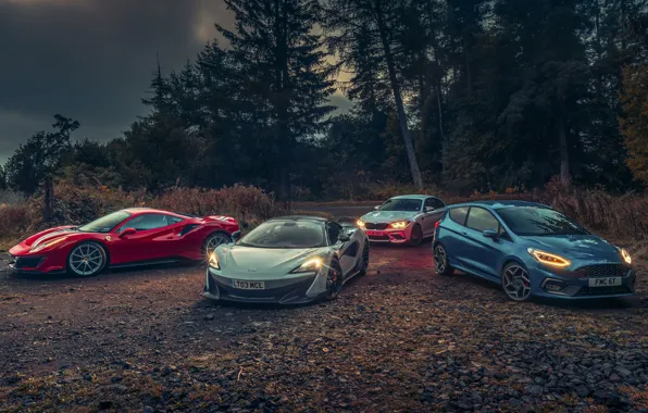 Картинка McLaren, Ford, BMW, Ferrari, Fiesta, 488, 570S, M2