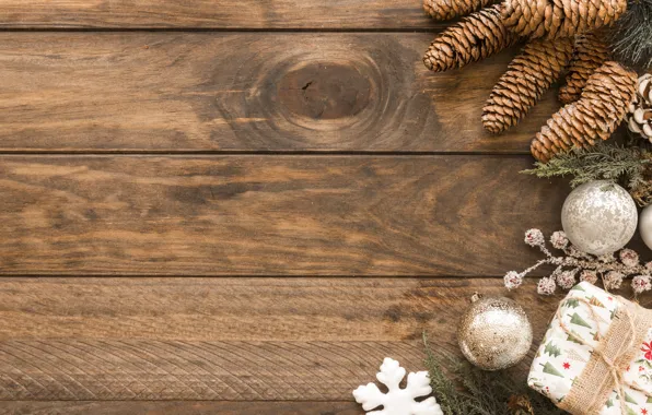 Картинка украшения, шары, Новый Год, Рождество, Christmas, balls, wood, New Year, gift, decoration, Merry