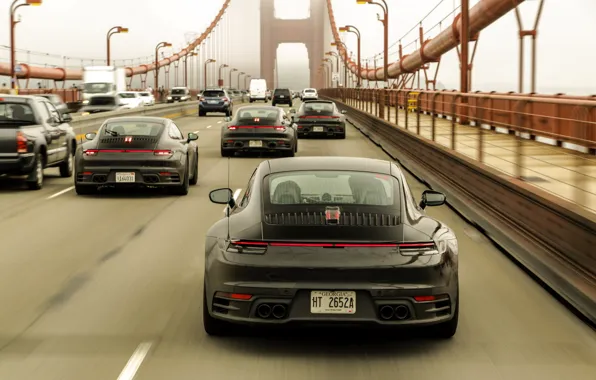 Картинка мост, купе, 911, Porsche, прототип, тесты, 992