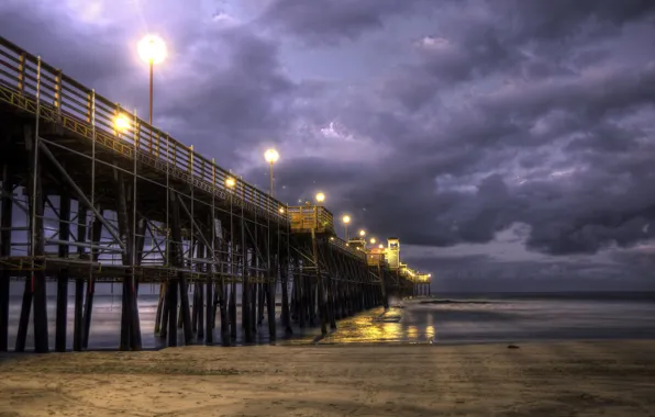 Картинка United States, California, Sunrise, Oceanside, Oceanside Pier